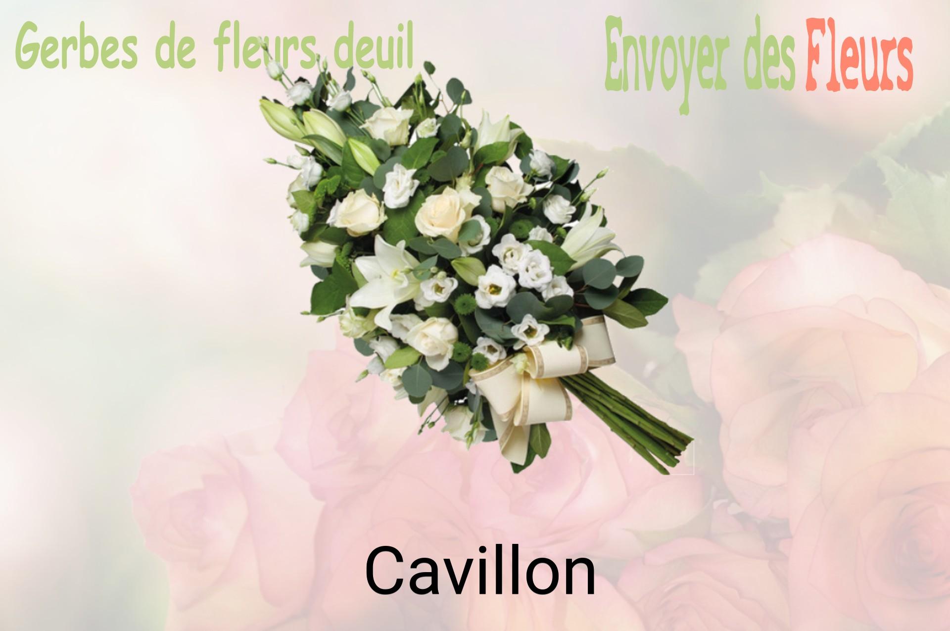 Gerbe de fleurs de deuil livrée à Cavillon